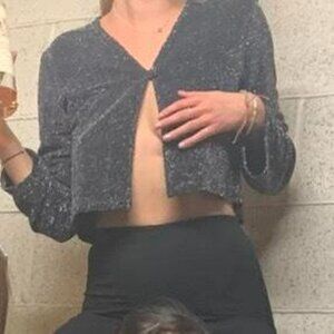 Sparkly grey open cardigan